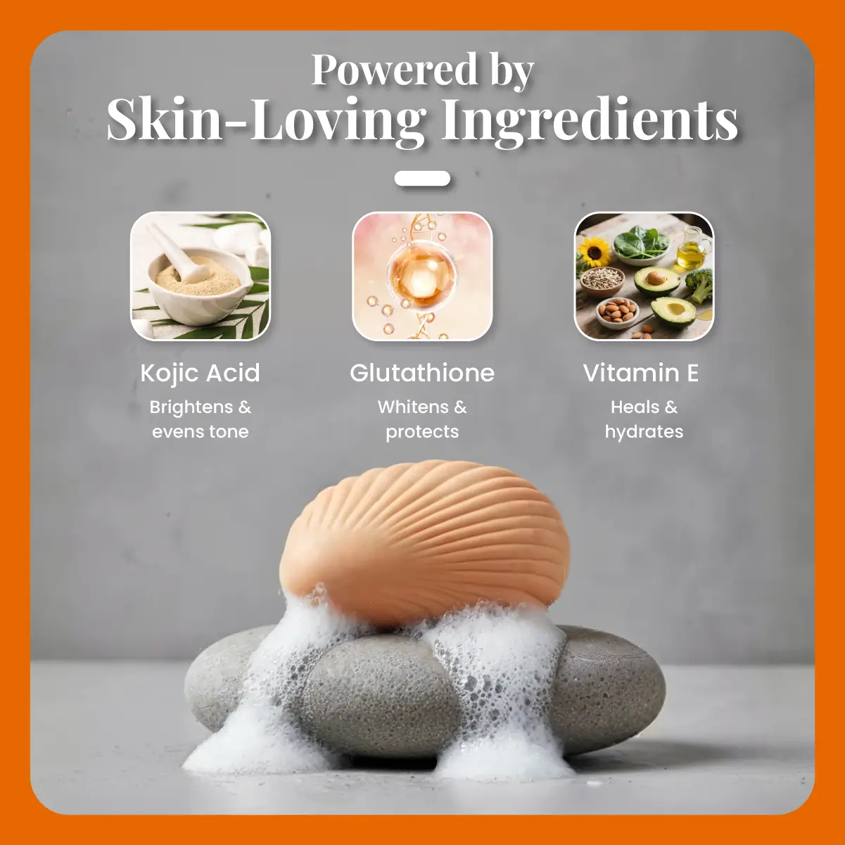 Zeeglow Max Kojic Acid and Glutathione Soap​ with Vitamin E 